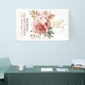 Quinceanera Rustikale Flora 15. Geburtstag Willkom Banner (Messeveranstaltung)