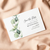 Quinceanera Rustikaler Eukalyptus 15. Geburtstag Save The Date