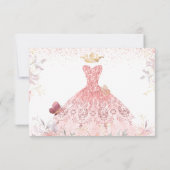 Quinceanera Save the Date Blush Pink Dress (Rückseite)