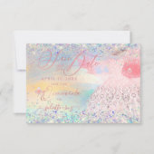 Quinceanera Save the Date Blush Pink Dress Einladung (Vorderseite)