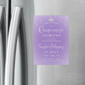 Quinceañera Save the Date Elegant Lilac Purple Magneteinladung