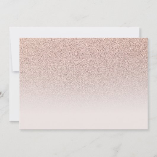 Quinceañera Save the Date Rose Gold Glitzer Foto (Rückseite)