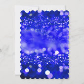 Quinceañera Save the Date Royal Blue und Gold Einladung (Rückseite)