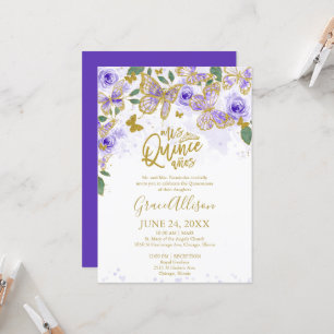 Quinceanera-Schmetterlingseinladung Deutsche Formu Einladung