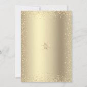 Quinceañera Schwarzer Glitzer Fossilienfisch Prinz Einladung (Rückseite)