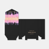 Quinceanera Schwarzer Regenbogen Glitzer Pink viel Geschenkschachtel (Ungefaltet)