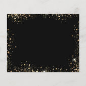 Quinceanera Schwarzgoldkleid Budget Save the Date (Rückseite)