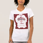 Quinceañera Shirt mit Tiara, Rote Rosen & Mis 15 A (Vorderseite)
