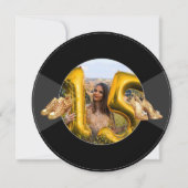 Quinceañera Shoes Vinyl Record Foto Golden Einladung (Rückseite)