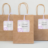 Quinceanera Silber lila Glitzer Kleid Quadratischer Aufkleber