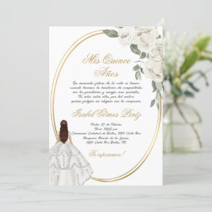Quinceanera Silhouette Einladung