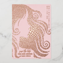 Quinceañera Silhouette Rose Gold Hearts Rett Datum