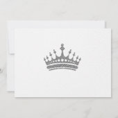 Quinceanera Silver Blue Floral Gown Danke Karte (Rückseite)