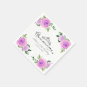 Quinceanera Silver Foil Tiara farbenfroh Serviette (Ecke)