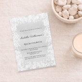 Quinceanera silver snowflakes elegant party einladung