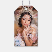 Quinceanera Skript Foto 15. Geburtstag Geschenkanhänger (Vorderseite)