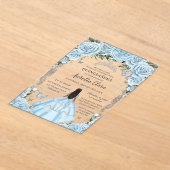 Quinceañera Sky Blues Dress Tan Princess Acryleinladungen (Ablage )