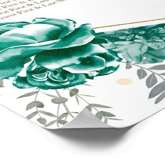 Quinceanera Spanisch Seating Chart signieren Schme Poster (Ecke)