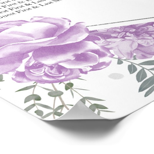 Quinceanera Spanisch Seating Chart signieren Schme Poster (Ecke)