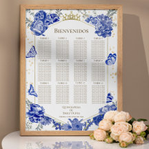 Quinceanera Spanisch Seating Chart signieren Schme