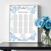 Quinceanera Spanisch Seating Chart signieren Schme