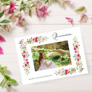 Quinceañera Spanische Whimsical-Typografie Einladung