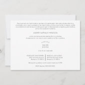 Quinceañera Spanische Whimsiktypografie Einladung (Rückseite)