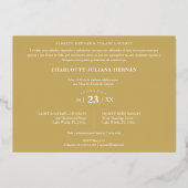 Quinceañera Spanischer Extravaganter Blüh Effekt 2 Folieneinladung (Rückseite)