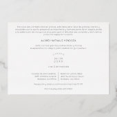 Quinceañera Spanish Whimsical Typography Flowers Folieneinladung (Rückseite)