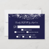 Quinceañera Starry Night Sky RSVP Karte (Vorderseite)