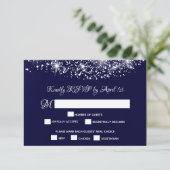 Quinceañera Starry Night Sky RSVP Karte (Stehend Vorderseite)