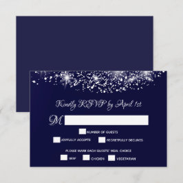 Quinceañera Starry Night Sky RSVP Karte