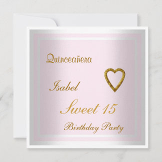 Quinceanera Sweet 15 Geburtstag Einladung Pink