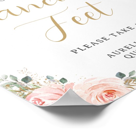 Quinceañera Sweet 16 Blush Pink Leckerei Gefallen Poster (Ecke)