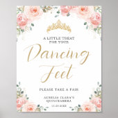 Quinceañera Sweet 16 Blush Pink Leckerei Gefallen Poster (Vorne)