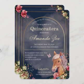 Quinceañera/Sweet 16 Einladung zum Pferdedesign