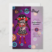 Quinceanera-Tag der toten Zuckerschädel Einladung (Vorderseite)