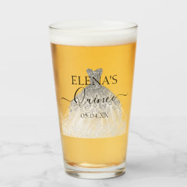 Quinceañera Tall Glass Gastgeschenk Personalisiert Glas