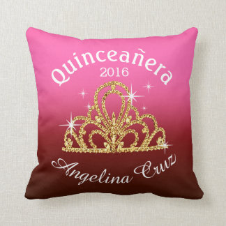 Quinceanera Tiara Bokeh Bling | ombre fuschia Kissen