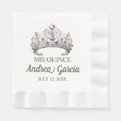Quinceanera Tiara Serviette (Vorderseite)