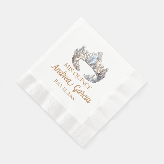 Quinceanera Tiara Serviette (Ecke)