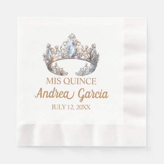 Quinceanera Tiara Serviette (Vorderseite)