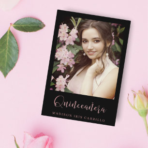Quinceañera Trend Schrift Spanisch Gold Rosa