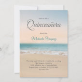 Quinceañera Tropical Beach Party Einladung (Vorderseite)