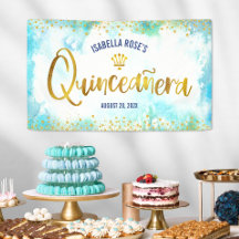 Quinceañera Türkis Wasserfarben