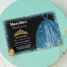 Quinceañera Turquoise Glitzer Ballgown Geburtstag