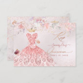 Quinceanera UAWG Blush Pink Dress Save The Date (Vorne/Hinten)