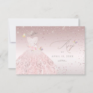 Quinceanera UAWG Dreamy Blush Pink Gown Einladung