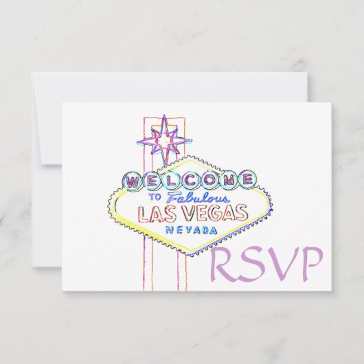 Quinceanera UAWG Las Vegas Pasta Art RSVP Karte (Vorderseite)