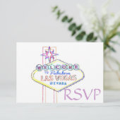 Quinceanera UAWG Las Vegas Pasta Art RSVP Karte (Stehend Vorderseite)